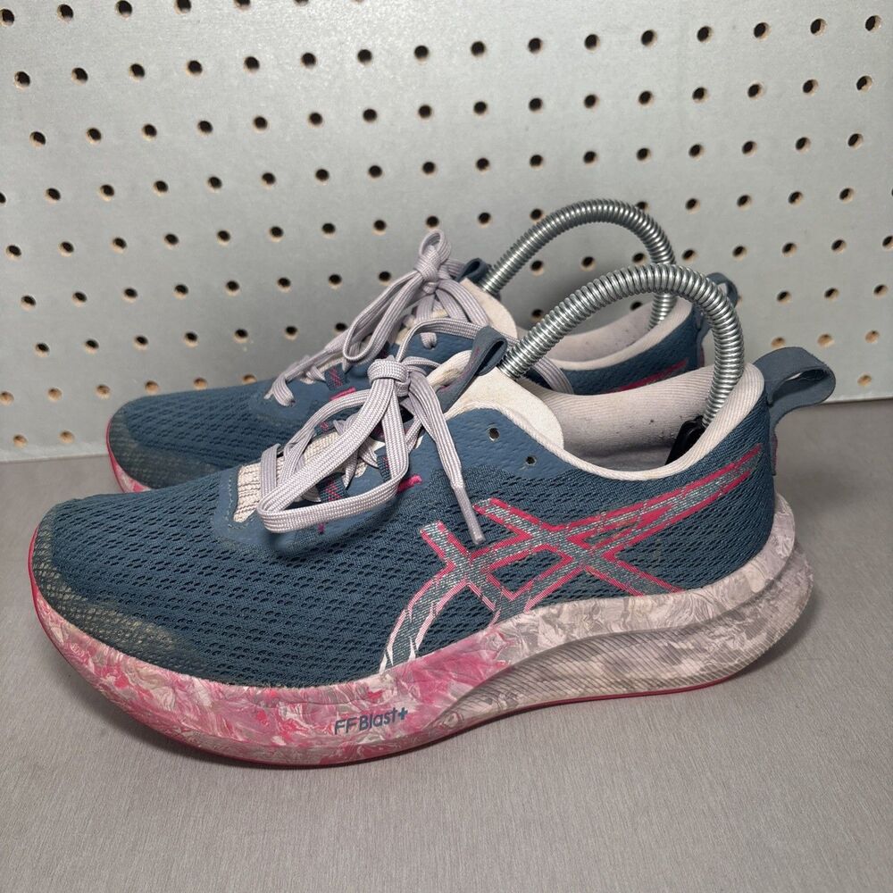 ASICS Gel Noosa Tri 16 Shoes Womens Size 7.5 Blue Pink Sneakers Triathalon - Picture 2 of 14